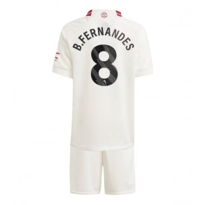 Manchester United Bruno Fernandes #8 Replika Babytøj Tredje sæt Børn 2023-24 Kortærmet (+ Korte bukser)
